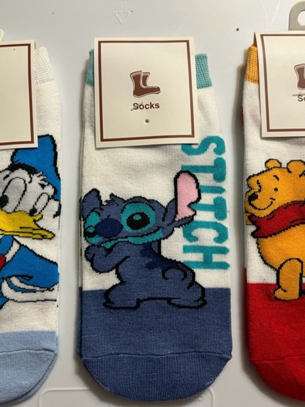 6 pair socks- 3 Hello Kitty & 3 Disney Character Kids Ankle Socks - NWT - Picture 2 of 8